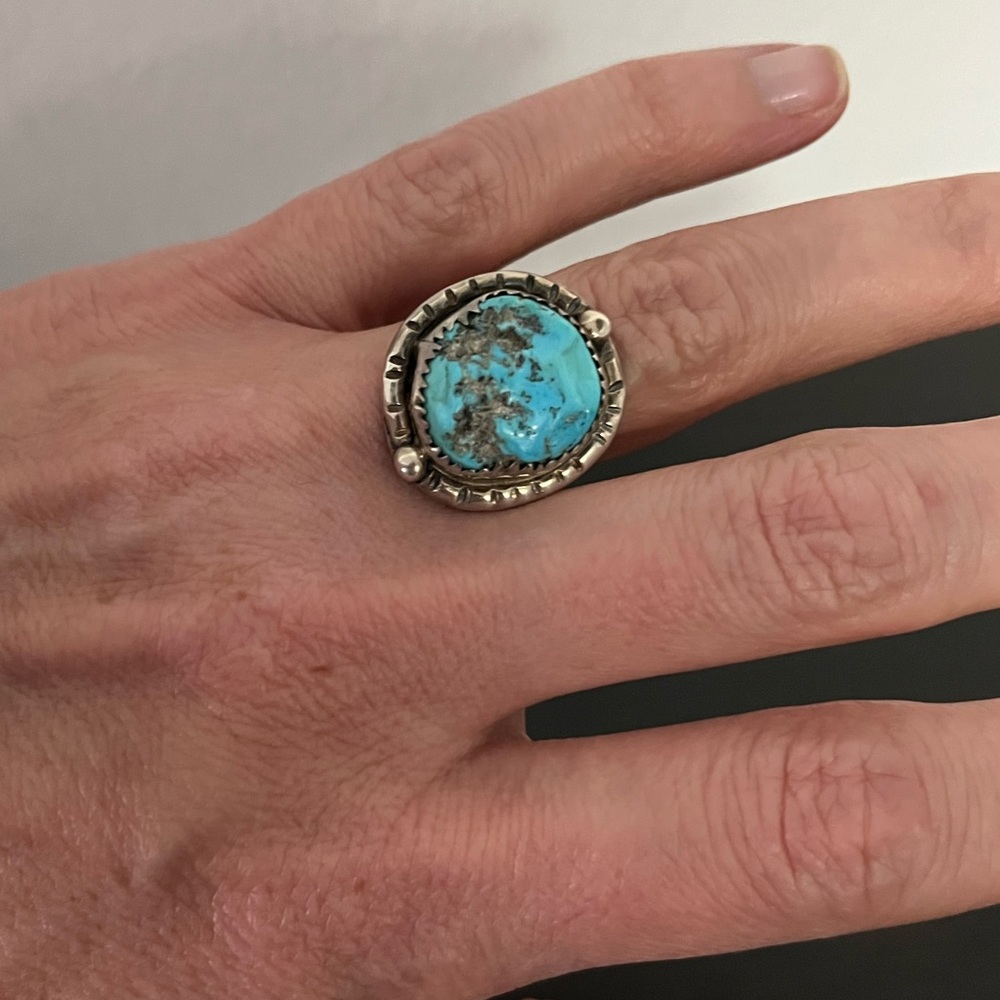 Whitegoat Turquoise Sterling Silver Ring